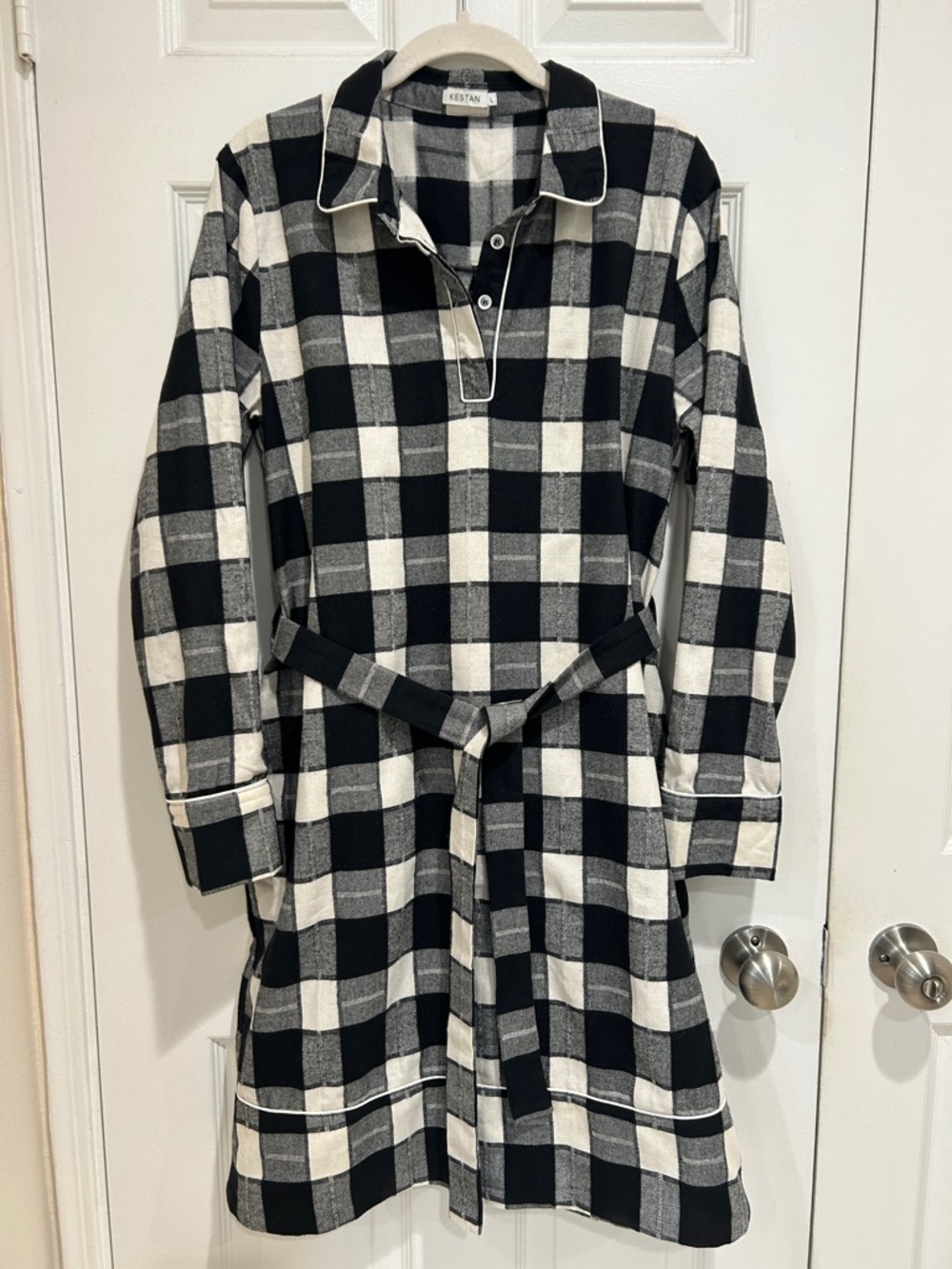 KESTAN size Large buffalo plaid flannel dress